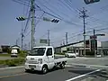 ボロ電の記憶を僅かにとどめる長沢廃軌道北交差点