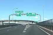 伊勢湾岸上り・大府IC→名二環・名古屋南IC出口・本線への分岐路