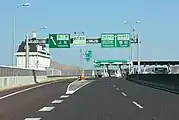 名古屋高速3号大高線から伊勢湾岸道と名二環への分岐路