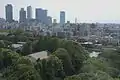 名古屋城から望む名駅地区（2016年4月30日）