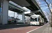 設定されたバスレーンと基幹バス