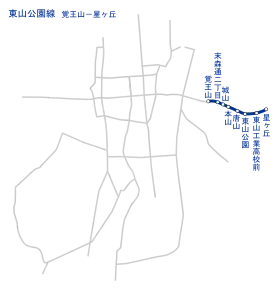 東山公園線路線図