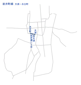 岩井町線路線図