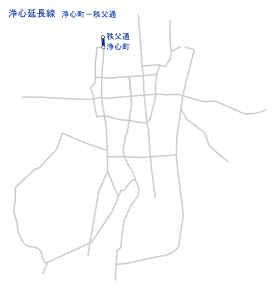 浄心延長線路線図