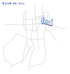覚王山線路線図
