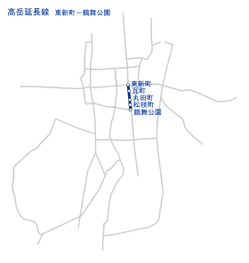 高岳延長線路線図