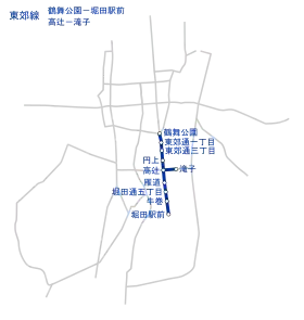 東郊線路線図