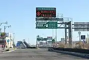 国道155号と接続する一宮中入口。16号一宮線の最北端。