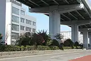 高架下の植樹帯