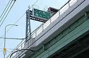北側から見た透光性遮音壁