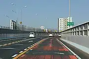 3車線に拡幅された山王JCT