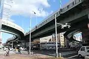 錦通と江川線の交差部