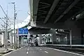 起点の名古屋西JCT付近。画面手前は名古屋高速5号万場線と県道115号。