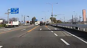 那加バイパスの岐阜県道93号川島三輪線との交差点、岐阜県各務原市三井北町にて