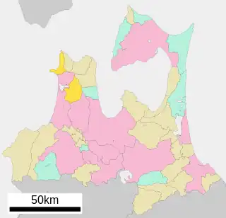 中泊町位置図