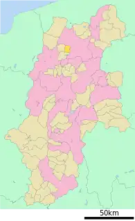 中条村 (長野県)位置図