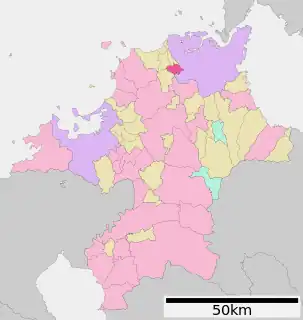 中間市位置図