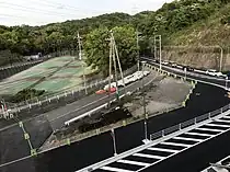 接続付け替えにより廃止となった道路の残骸（2021年4月）