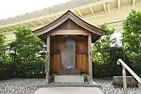 リチャードソン落馬地点付近に建てられた生麦事件之碑。1883年(明治16年)12月建立。建立者は黒川荘三、碑文は中村正直による。
