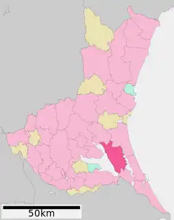 行方市位置図