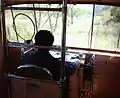キハ102車内 運転台操作風景