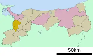 南部町 (鳥取県)位置図