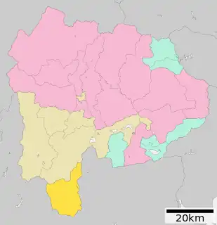南部町 (山梨県)位置図