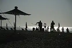 南戴河のビーチ