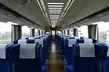 木目をアクセントとした車内