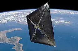 ナノセイルDのコンセプト図（3U、NASA）