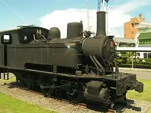 南薩鉄道2号機関車（加世田バスセンター）