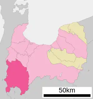 南砺市位置図
