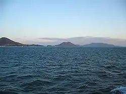 直島諸島 左から女木島、男木島、豊島
