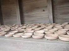 素焼きのかわらけ。