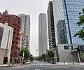 終点である成子坂下交差点