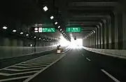 外回り出口への分岐部