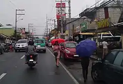 ナスブ町中心部の風景