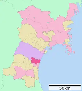 名取市位置図