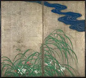 風雨草花図