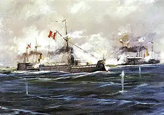 アンガモスの海戦の絵画