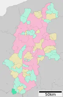 根羽村位置図