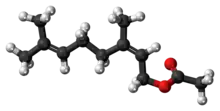 Ball-and-stick model of the neryl acetate molecule{{{画像alt1}}}