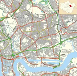 ロンドン・スタジアムの位置(ニューアム区内)