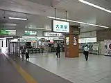 改装前の改札口(2016年7月)