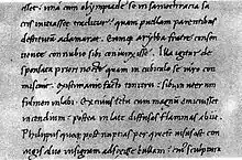 ニッコロ・ニッコリの筆記書体。イタリック体の原型となったとされる。1420年頃。