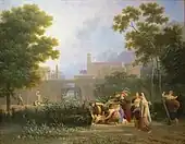 ニコラ＝アントワーヌ・トーネー『河から助けられる幼児モーゼ』 (c.1827)