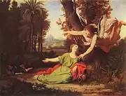 Hagar et Ismaël dans le désert, (av. 1682), ブダペスト国立西洋美術館
