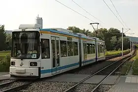 イェーナ市電の主力車両・ブレーメン形（2008年撮影）