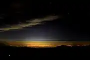 富山平野の夜景