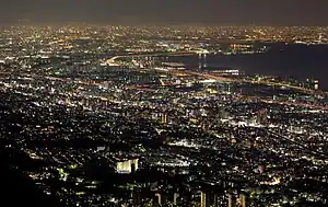 掬星台(摩耶山)から望む(2008年12月)